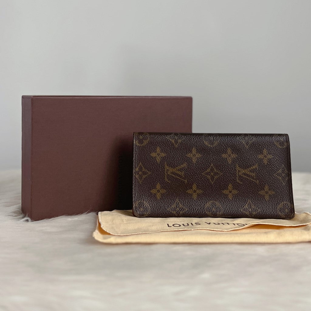 Louis Vuitton Signature Monogram Fold Long Wallet