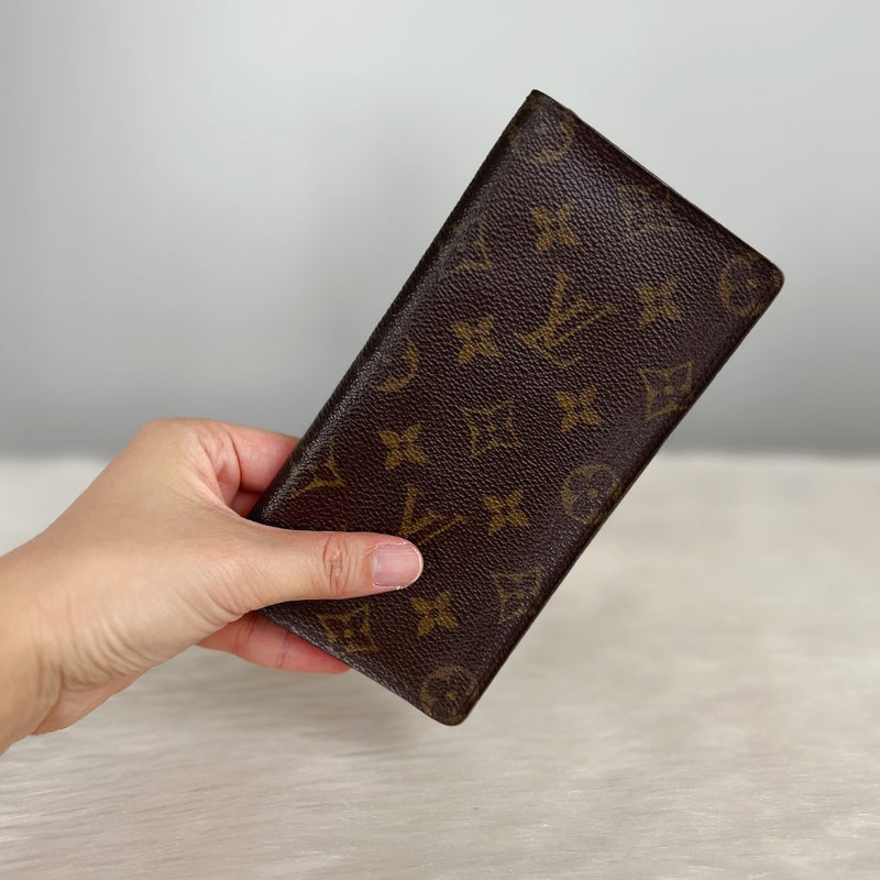 Louis Vuitton Signature Monogram Fold Long Wallet