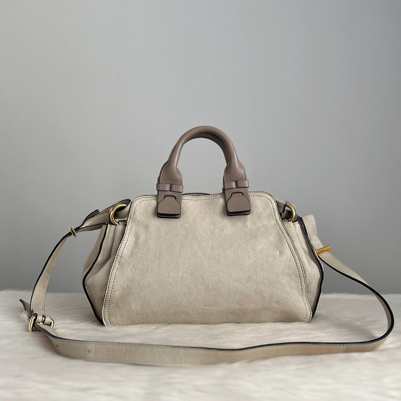 Chloe Two Tone Leather Ring Detail 2 Way Shoulder Bag