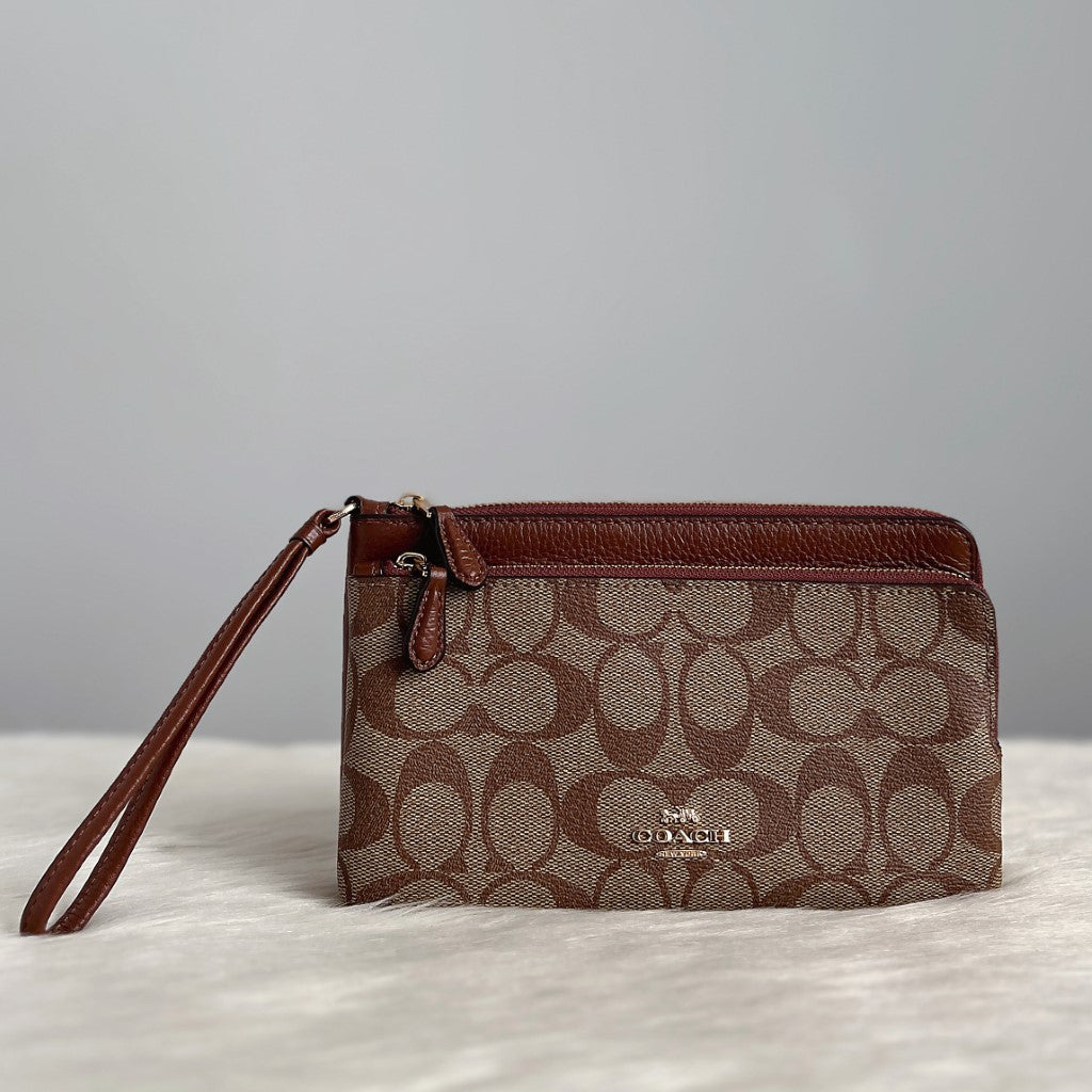 Coach Signature Monogram Clutch Wallet