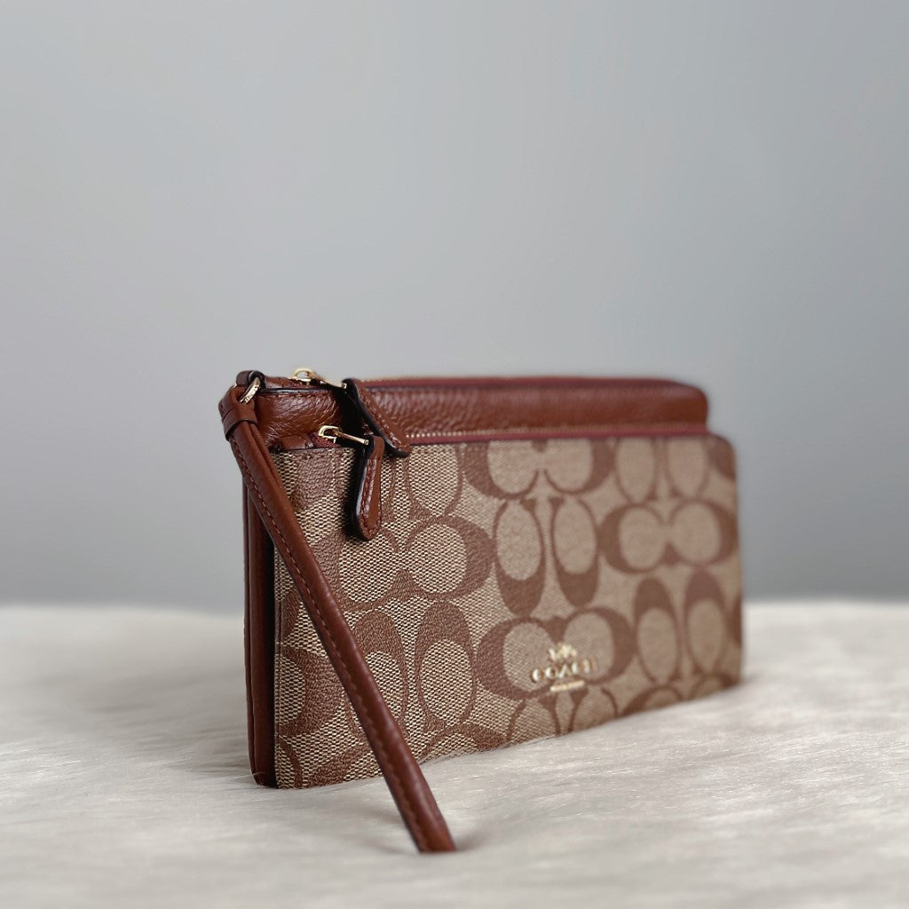 Coach Signature Monogram Clutch Wallet