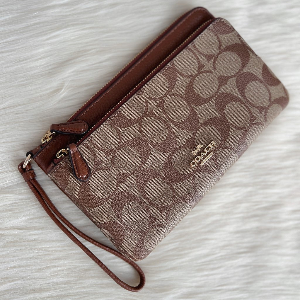 Coach Signature Monogram Clutch Wallet