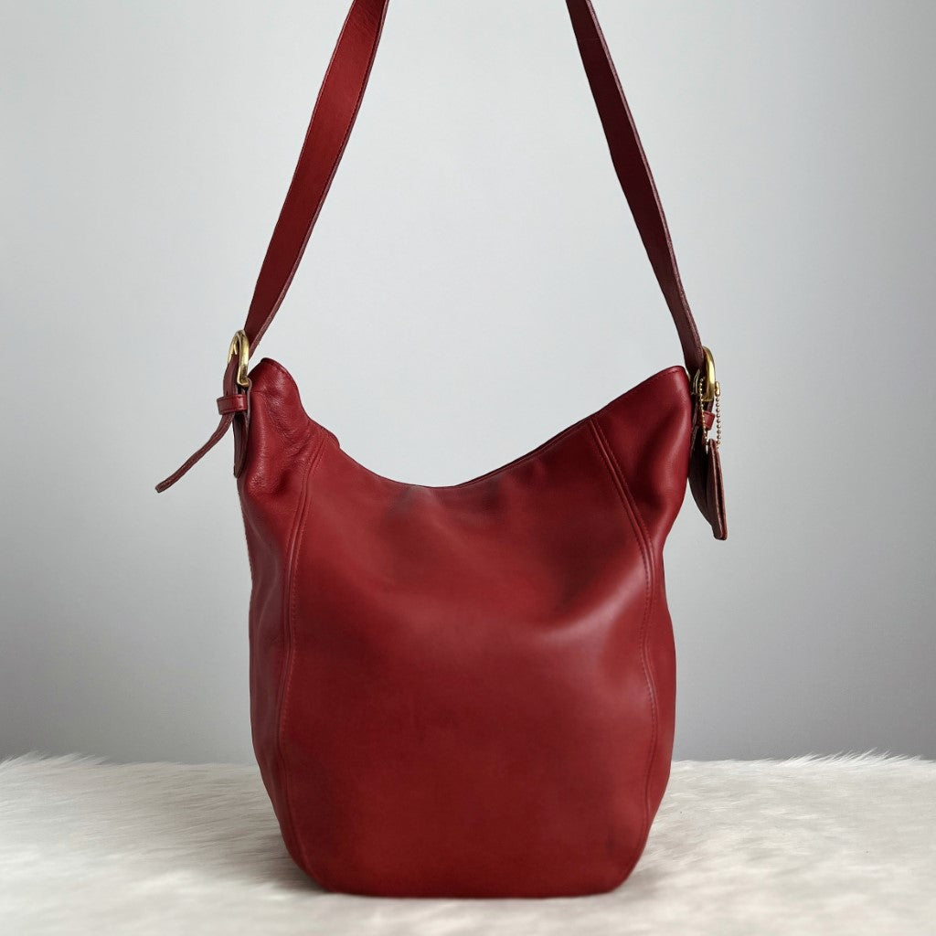 Coach Maroon Leather Bucket Shoulder Bag – Luxury Trade