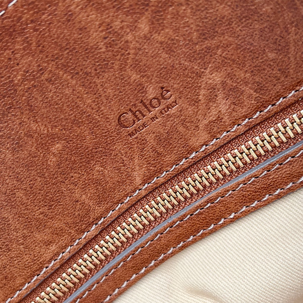 Chloe Caramel Leather Heloise Large Shoulder Bag