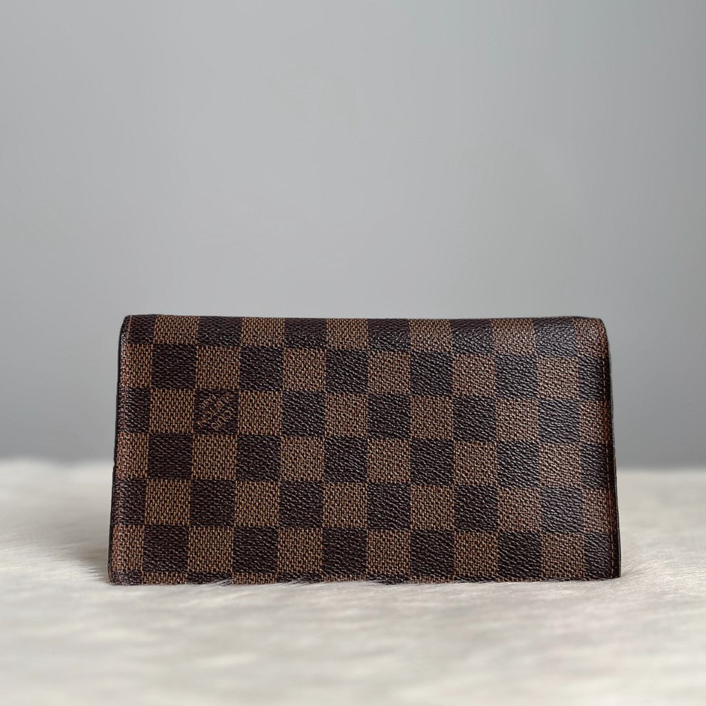 Louis Vuitton Signature Damier Zip Compartment Long Fold Wallet