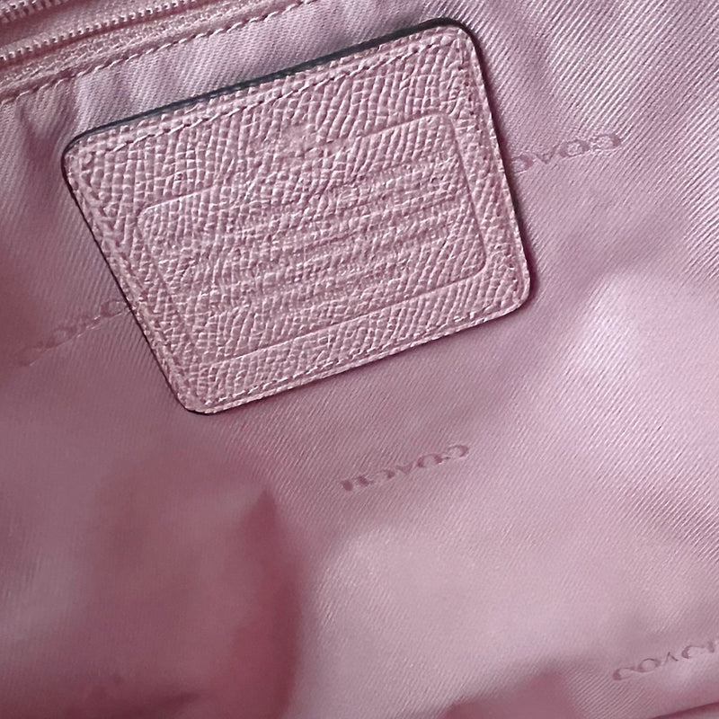 Coach Pink Leather Turn Lock 2 Way Shoulder Bag