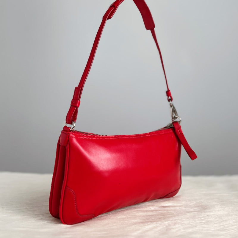 Coach Red Leather Small Shoulder Bag