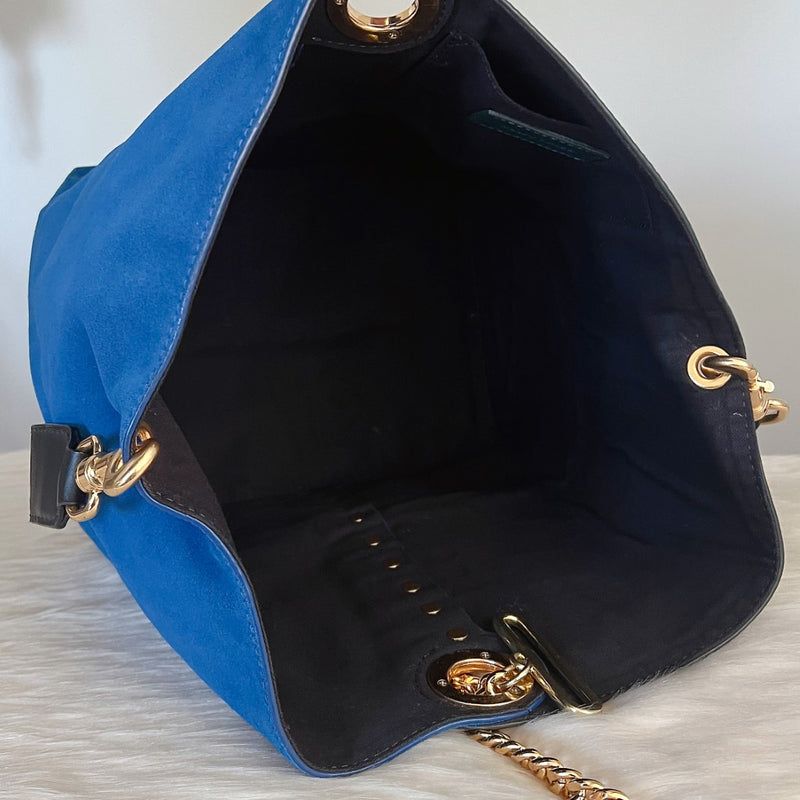 See by Chloe Two Tone Patchwork Bucket Shoulder Bag