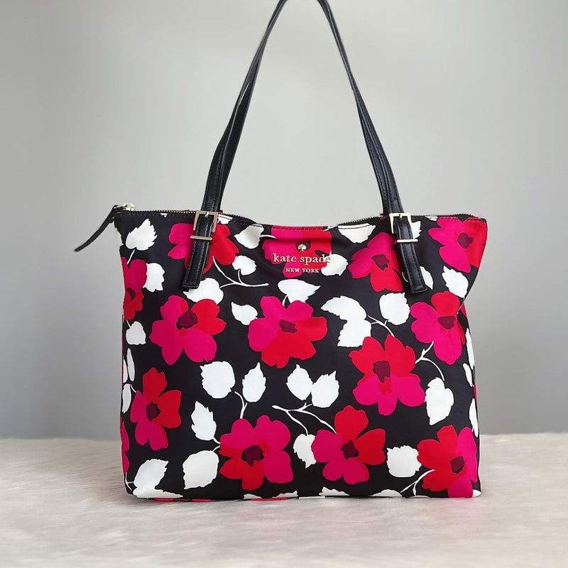 Kate Spade Floral Pattern Shopper Shoulder Bag Like New