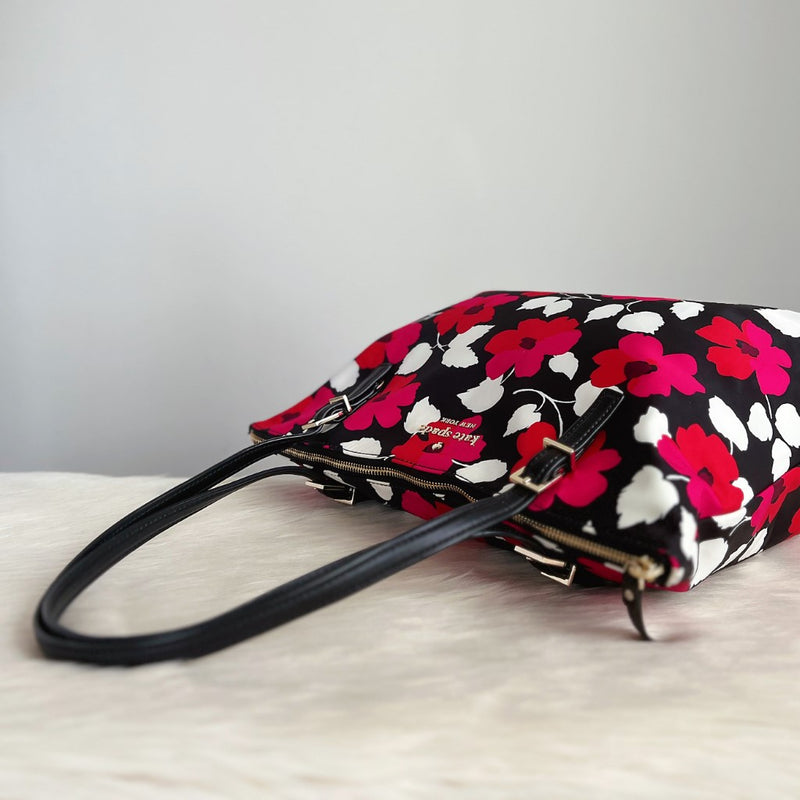 Kate Spade Floral Pattern Shopper Shoulder Bag Like New