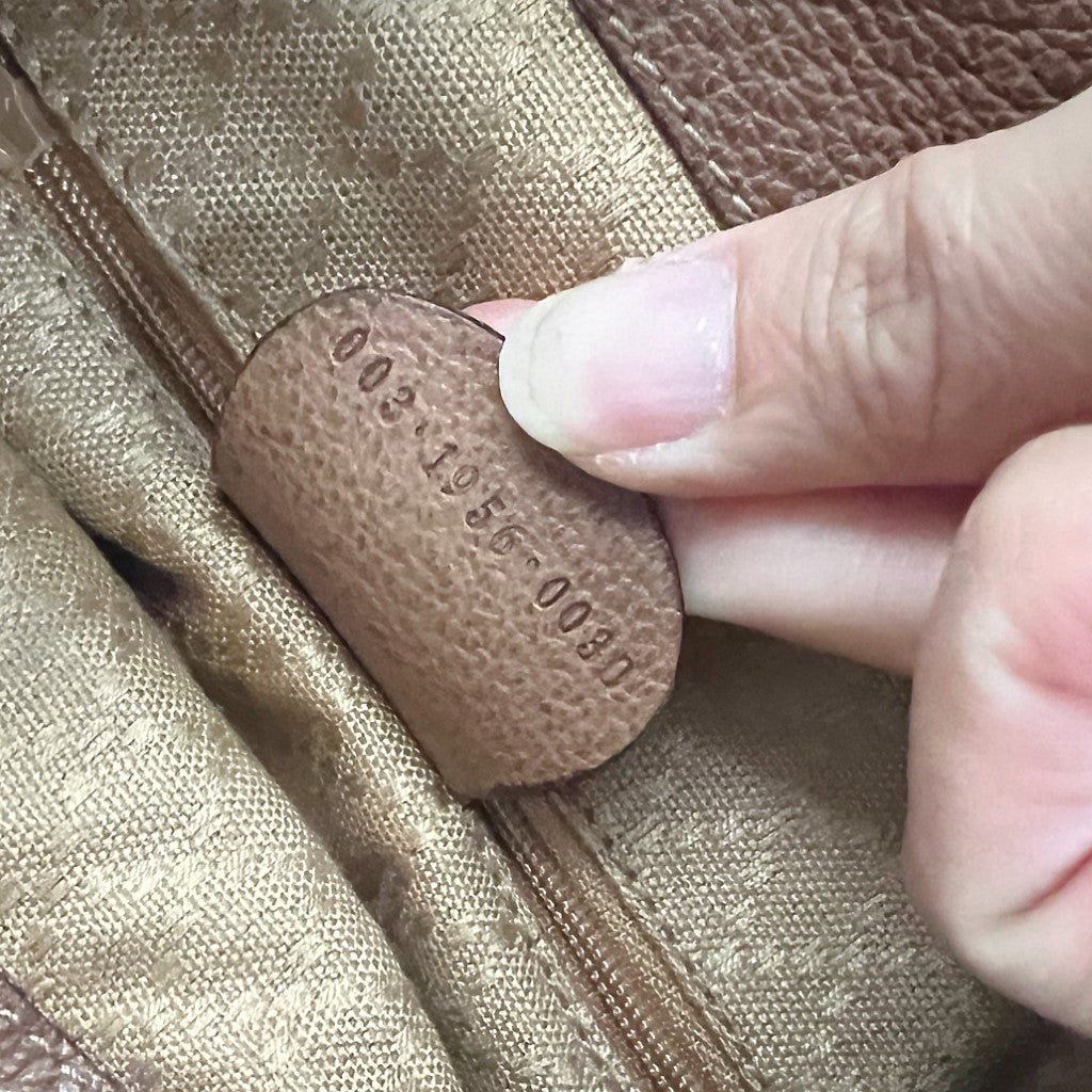 Gucci Signature Bamboo Mocha Suede Backpack