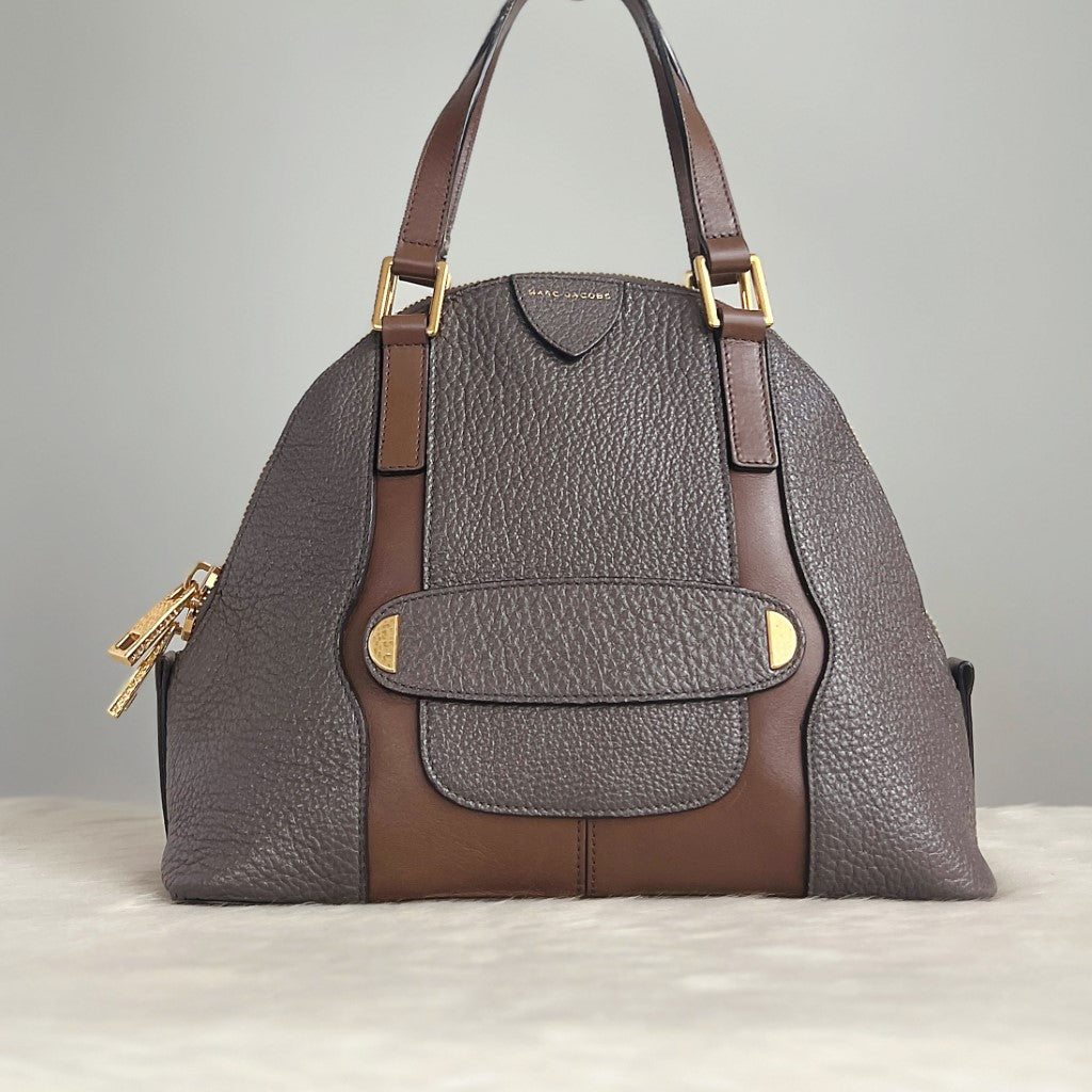 Marc Jacobs Two Tone Leather Front Detail Tote Bag Excellent