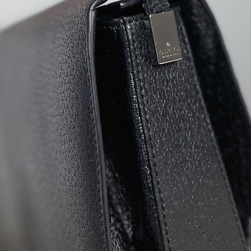 Gucci Black Leather Box Small Shoulder Bag Excellent