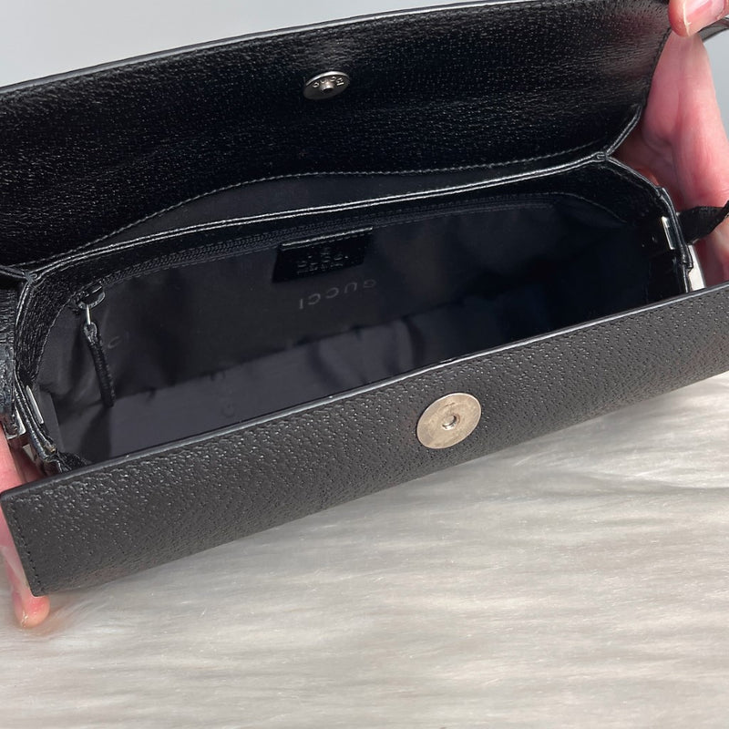 Gucci Black Leather Box Small Shoulder Bag Excellent