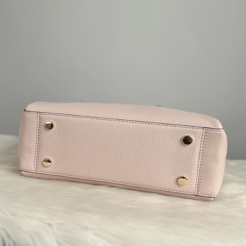 Michael Kors Blush Pink Leather Charm Detail 2 Way Shoulder Bag Like New