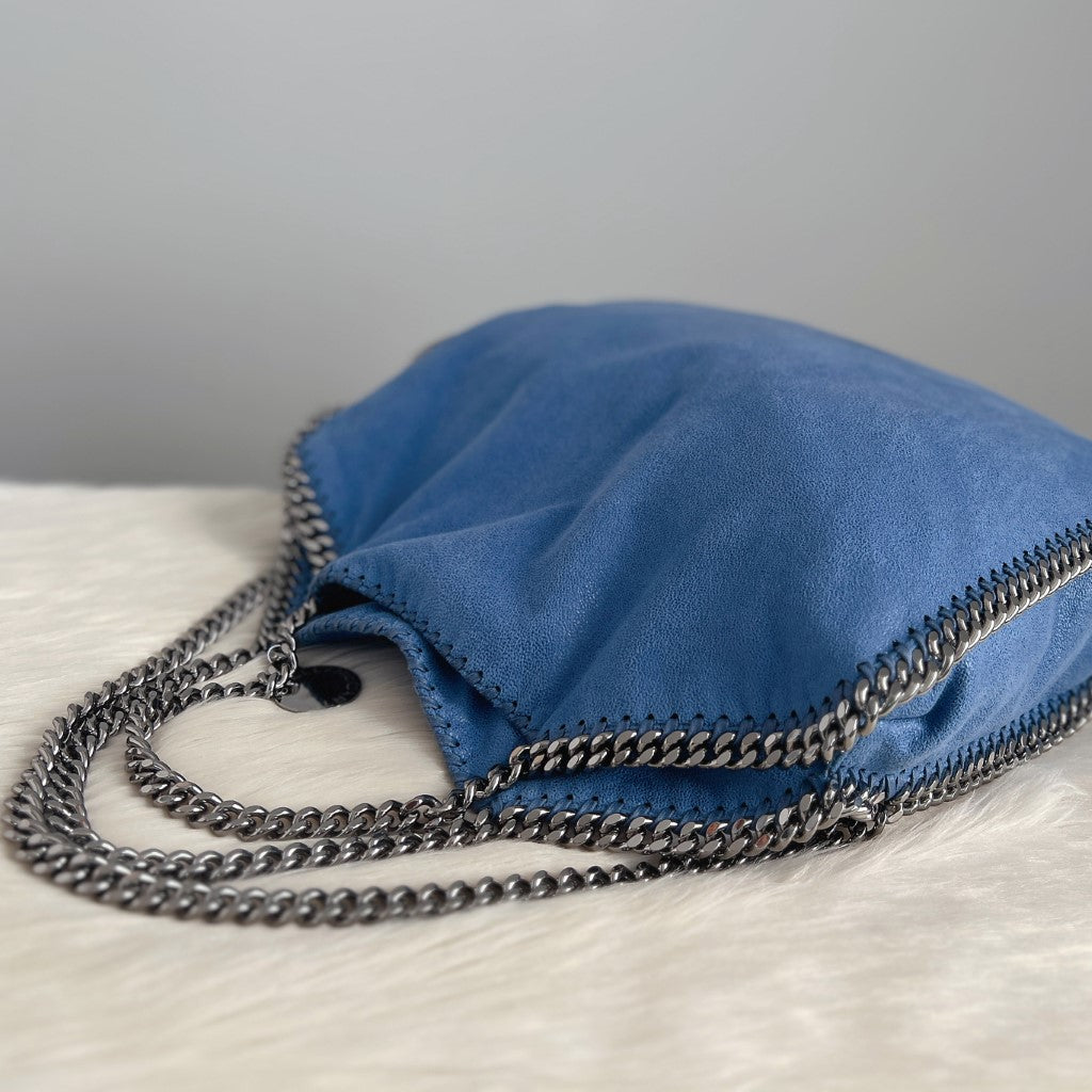 Stella Mccartney Blue Signature Falabella Shoulder Bag Excellent