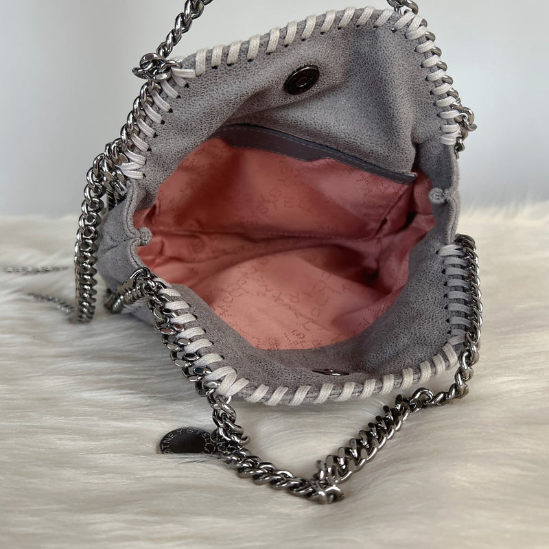 Stella Mccartney Grey Signature Mini Falabella Shoulder Bag Excellent