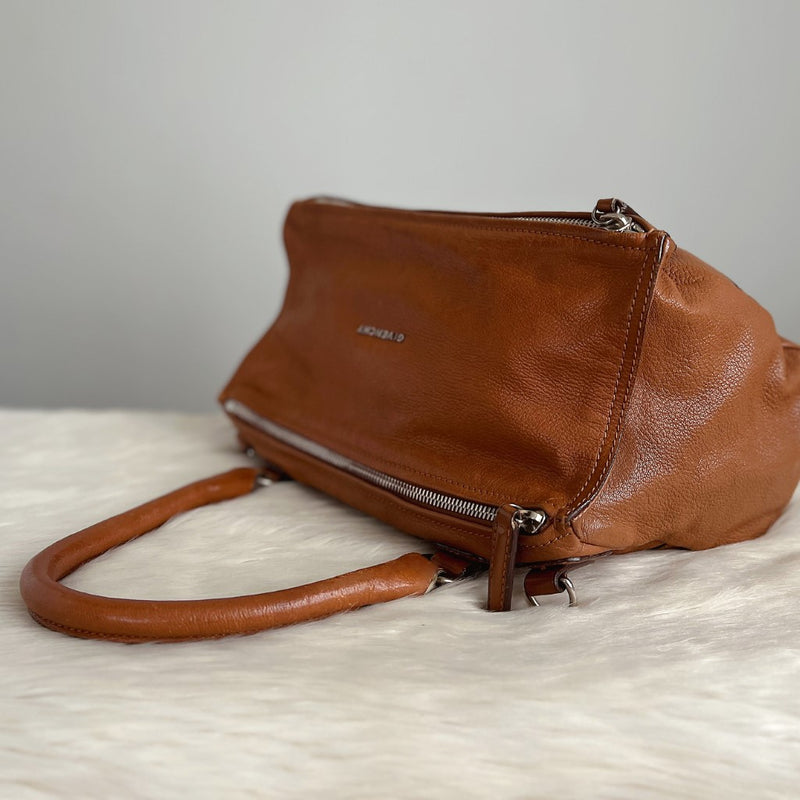 Givenchy Caramel Leather Signature Pandora 2 Way Shoulder Bag