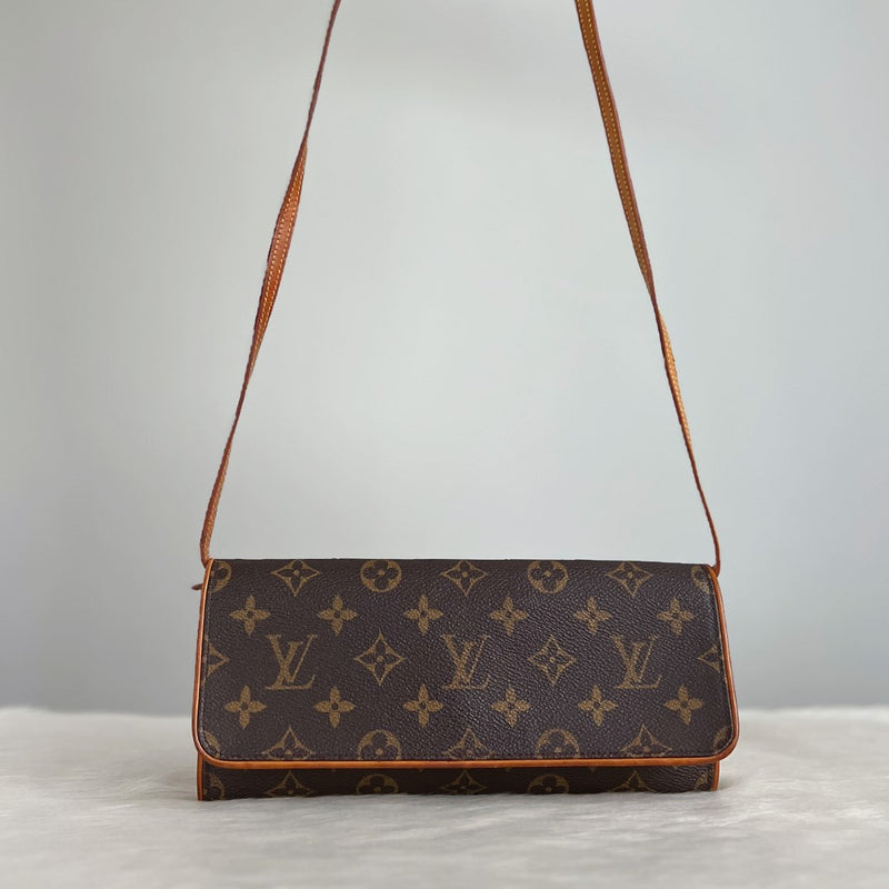 Louis Vuitton Signature Monogram Pochette Twin GM Shoulder Bag