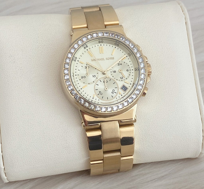 Michael Kors Gold Dylan Chronograph Crystal Women's Wrist Watch