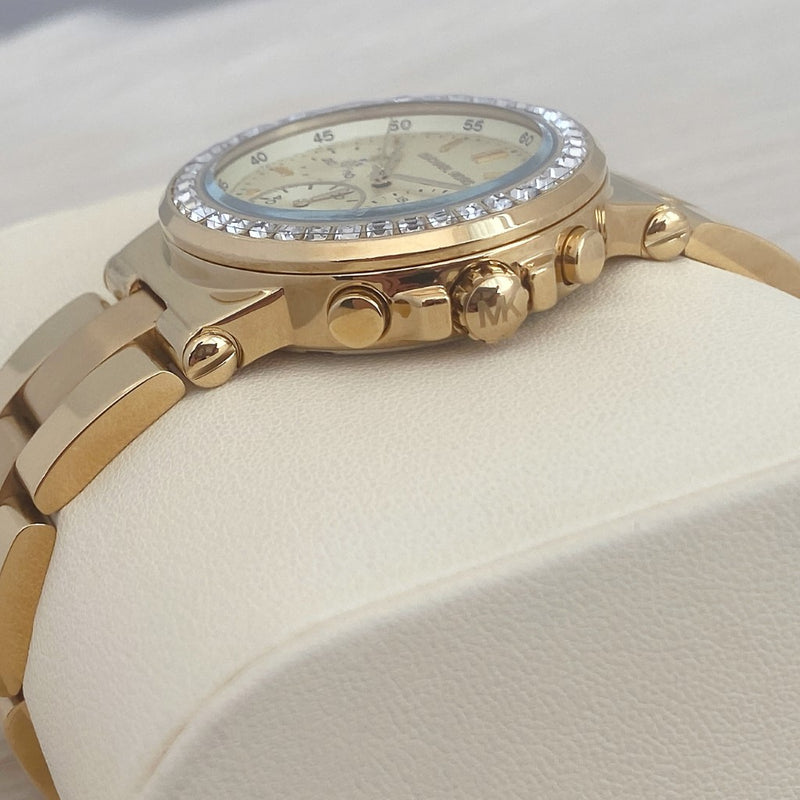 Michael Kors Gold Dylan Chronograph Crystal Women's Wrist Watch