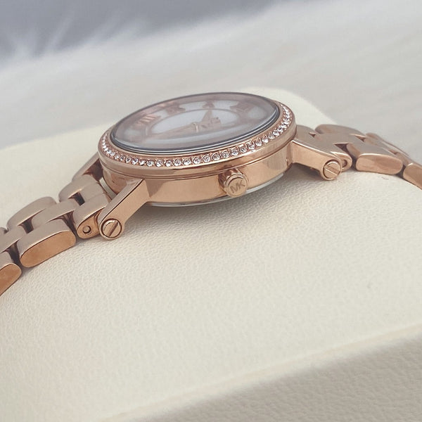 Michael Kors Rose Gold Petit Noire Crystal Women's Wrist Watch