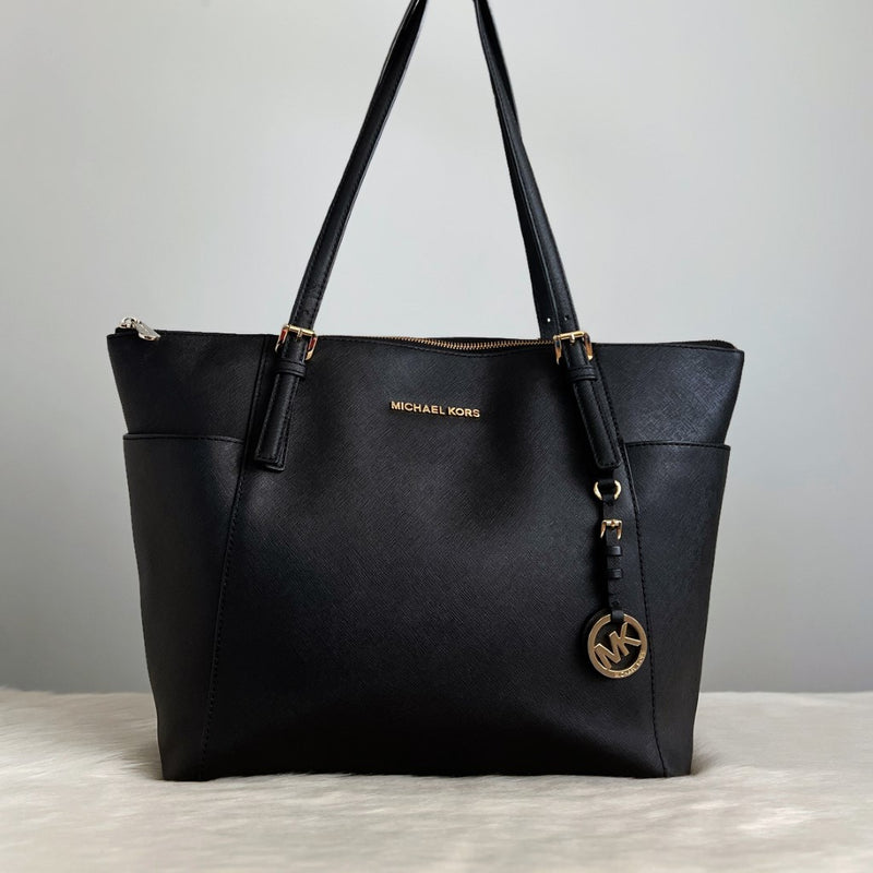 Michael Kors Black Leather Shopper Shoulder Bag Excellent