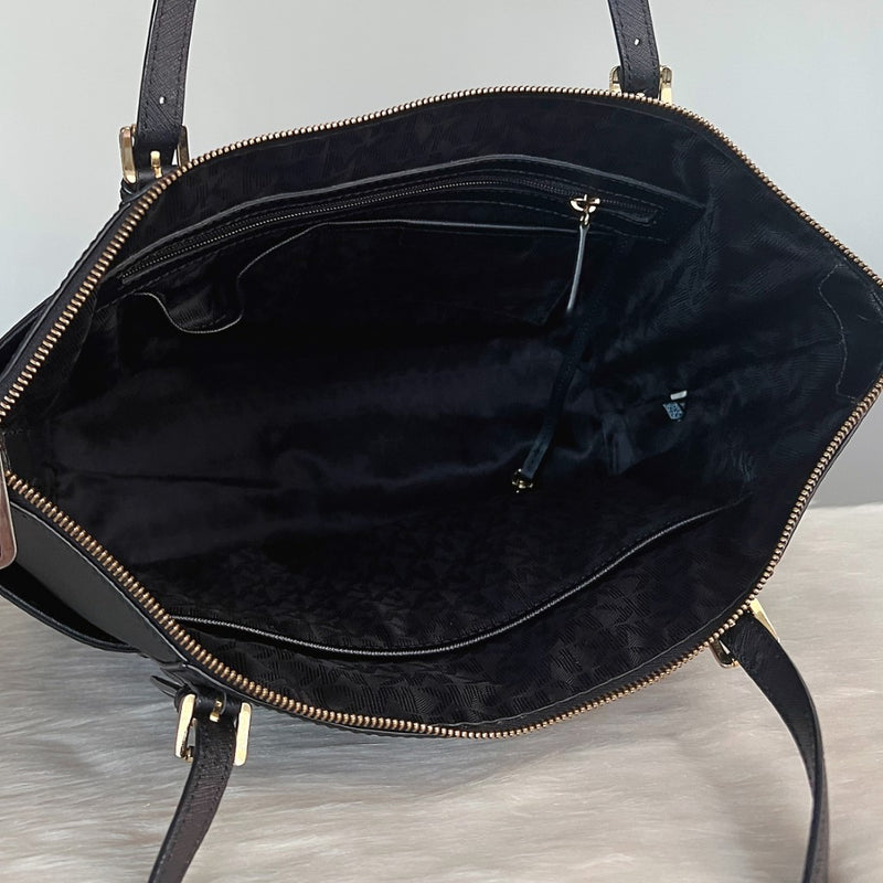 Michael Kors Black Leather Shopper Shoulder Bag Excellent