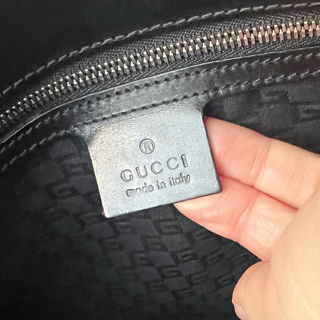 Gucci Black Signature Doubek G Career Shoulder Bag