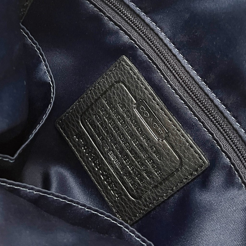 Coach Black Leather Trun Lock Detail 2 Way Shoulder Bag