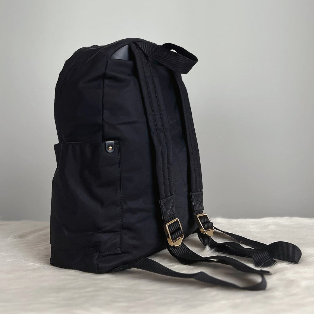 Marc Jacobs Black Nylon Front Detail Backpack Excellent