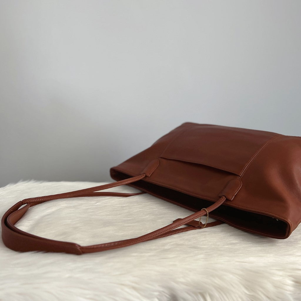 Coach Caramel Leather Classic Oversized Shoulder Bag