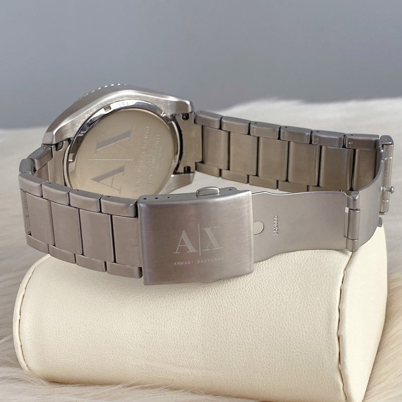 Armani Exchange GMT Black Dial Stainless Steel Men's Wrist Watch