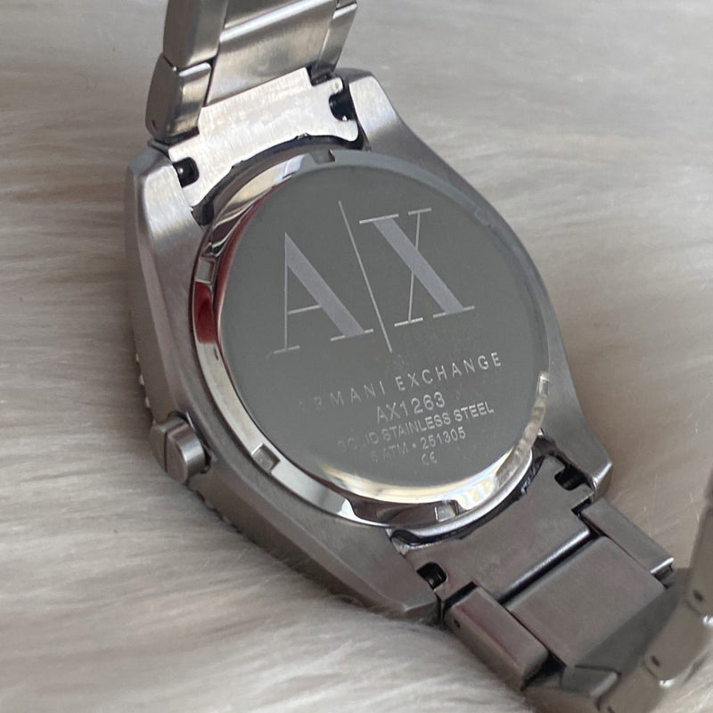 Armani Exchange GMT Black Dial Stainless Steel Men's Wrist Watch