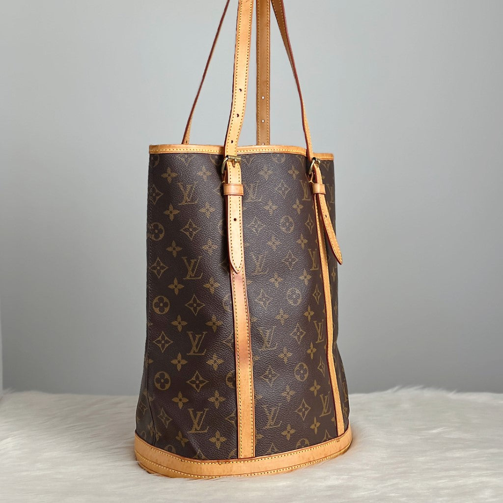 Louis Vuitton Signature Monogram Bucket GM Shoulder Bag