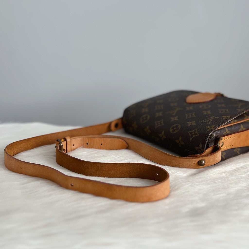 Louis Vuitton Signature Monogram Cartouchiere MM Crossbody Shoulder Bag