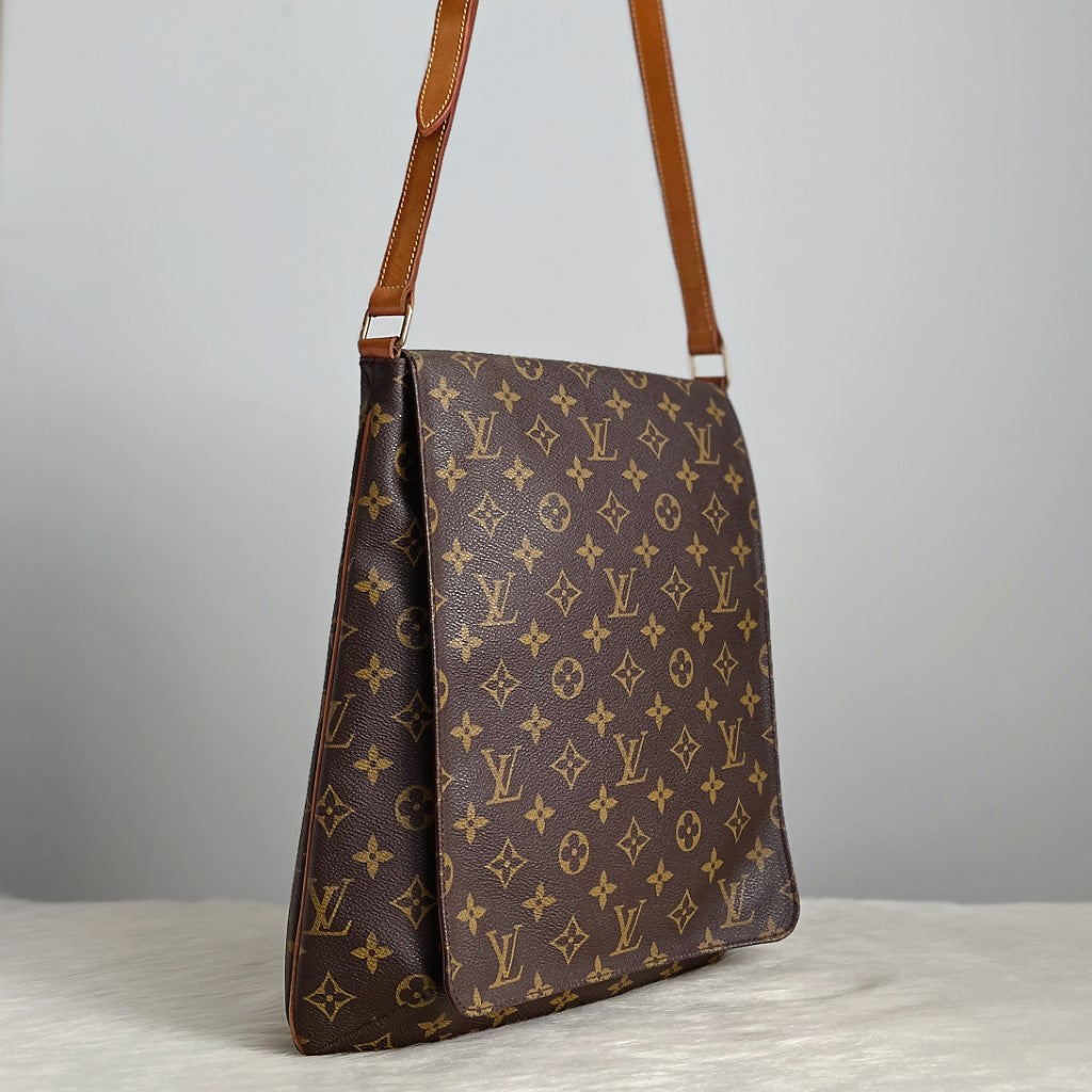 Louis Vuitton Signature Monogram Musette GM Crossbody Shoulder Bag