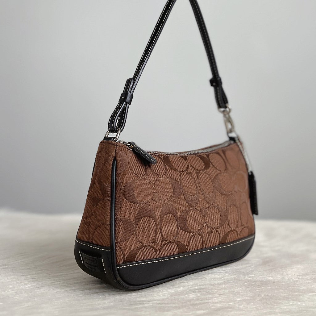 Coach Signature Monogram Mini Shoulder Bag