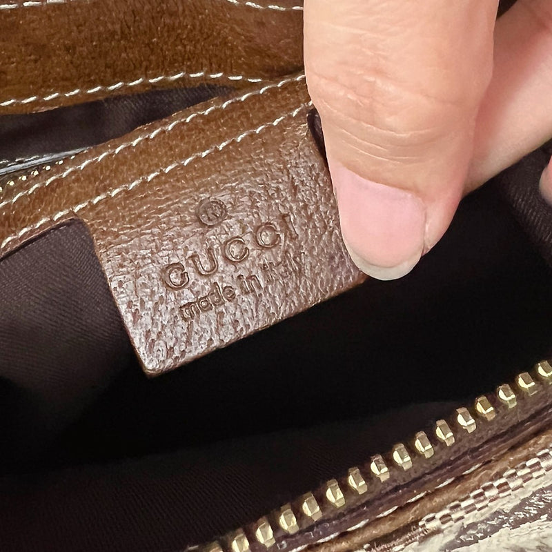 Gucci Signature Double G Monogram Horsebit Ring Shoulder Bag