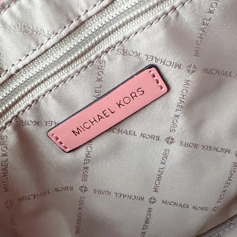 Michael Kors Pink MK Monogram 2 Way Shoulder Bag Like New