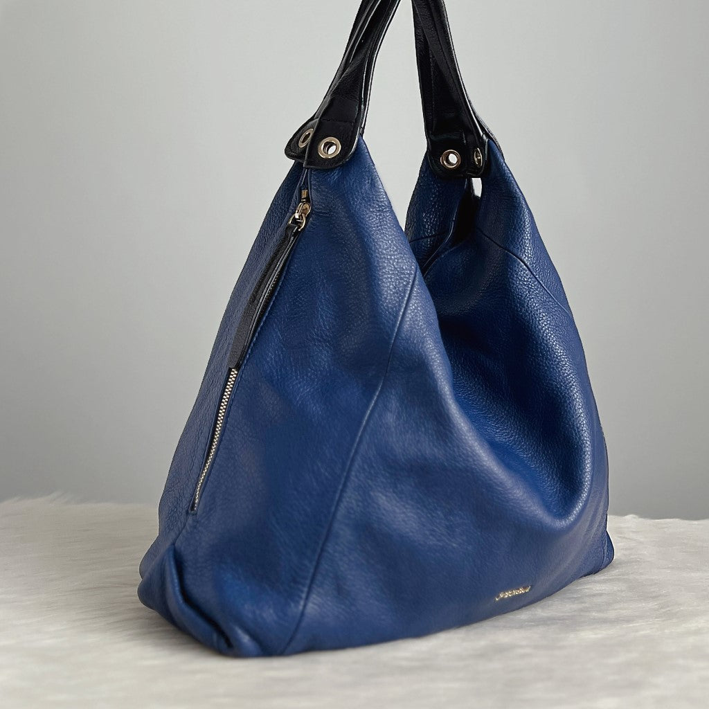 Furla Two Tone Leather Slouchy Shoulder Bag