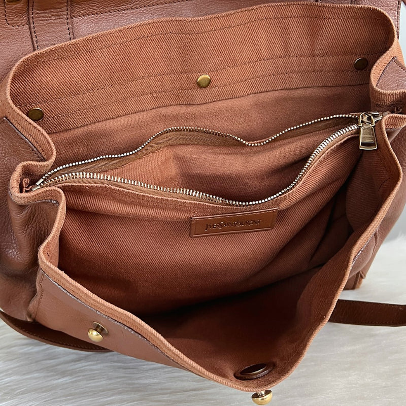 Saint Laurent YSL Caramel Leather Muse Two 2 Way Shoulder Bag