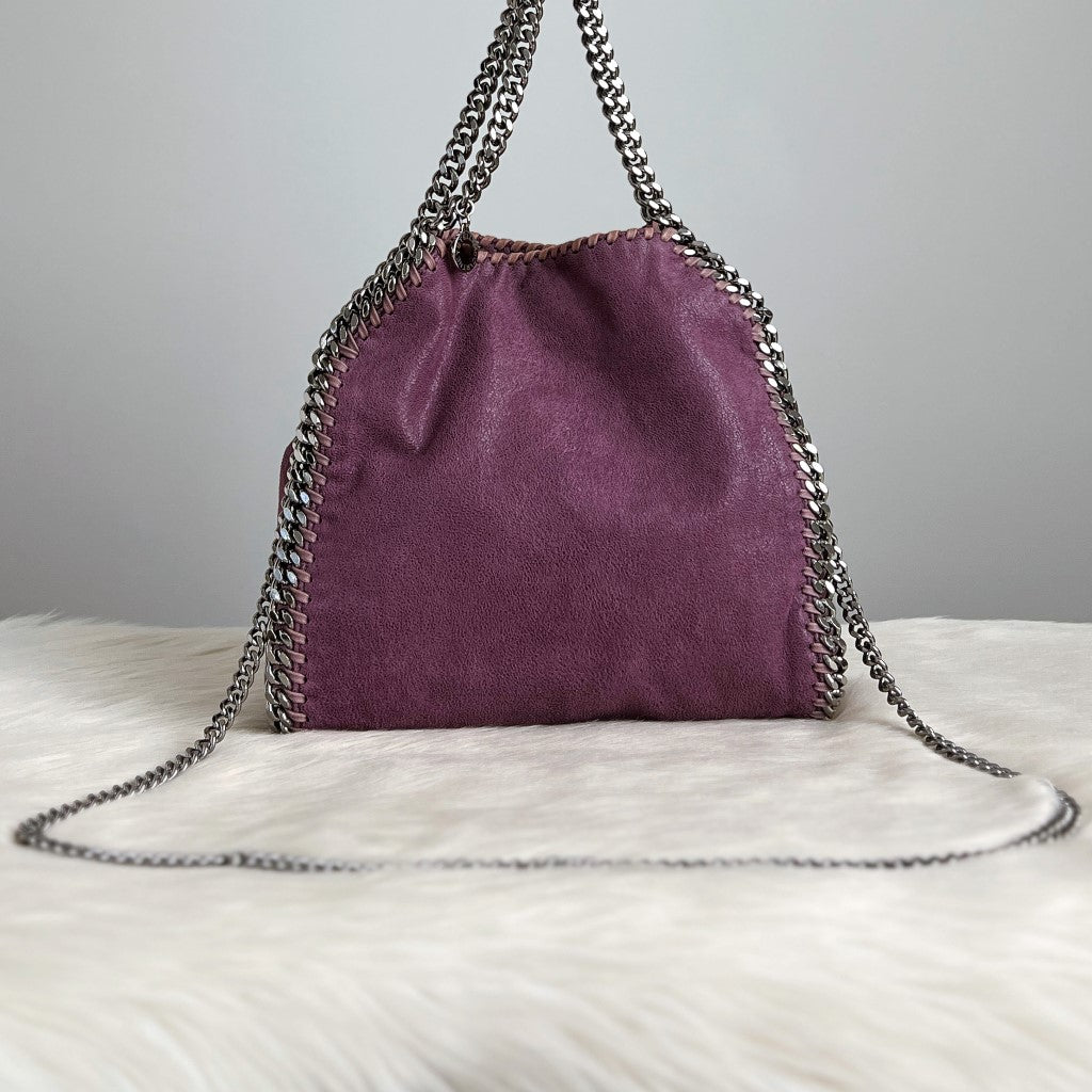 Stella Mccartney Purple Signature Mini Falabella Shoulder Bag Excellent