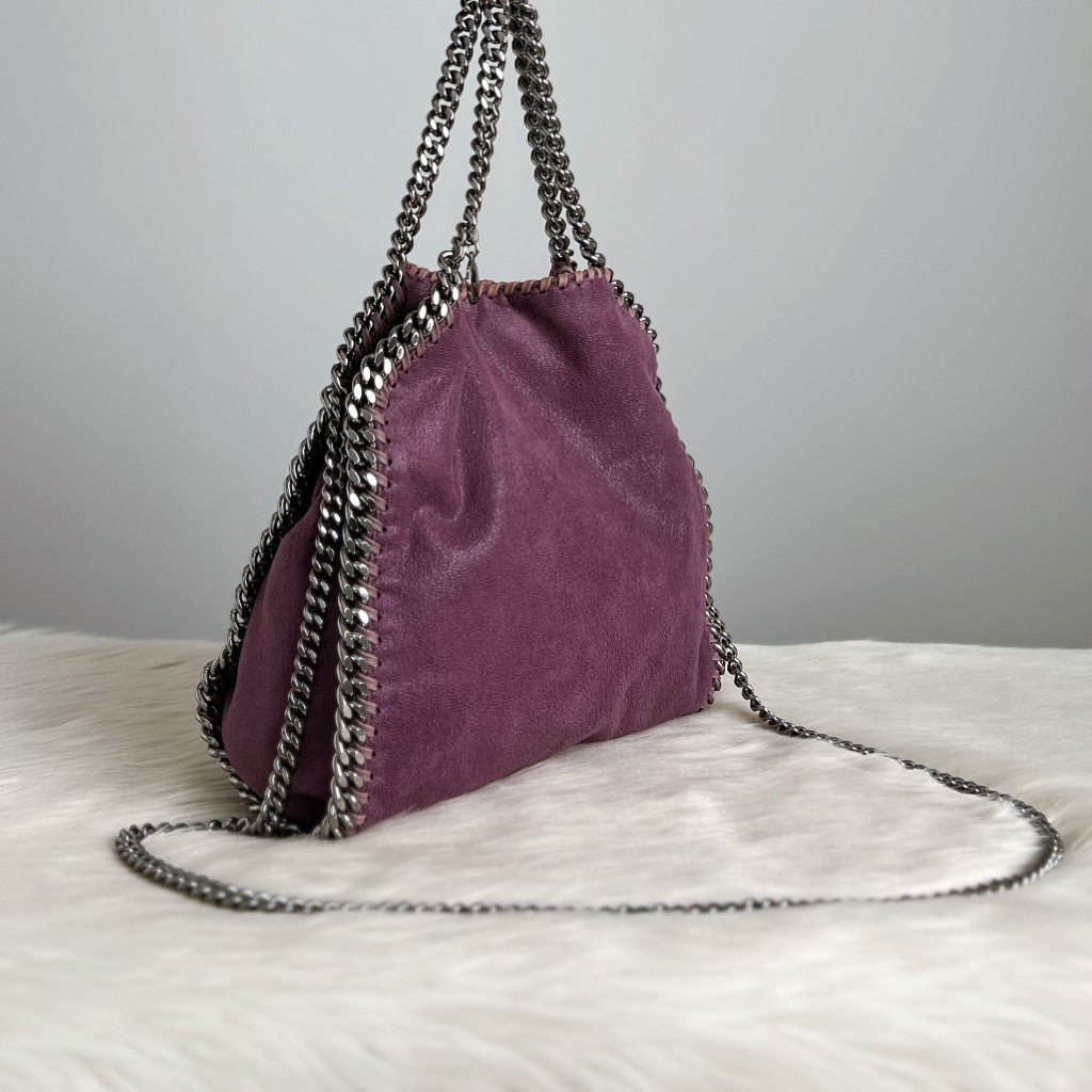 Stella Mccartney Purple Signature Mini Falabella Shoulder Bag Excellent