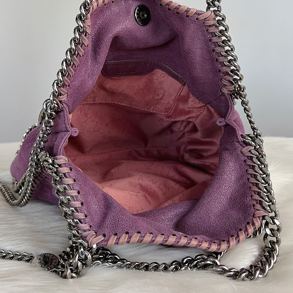 Stella Mccartney Purple Signature Mini Falabella Shoulder Bag Excellent