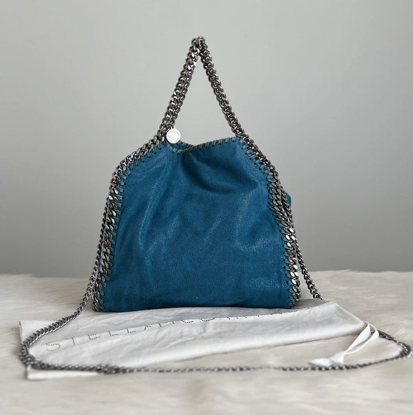 Stella Mccartney Blue Signature Mini Falabella Shoulder Bag Excellent