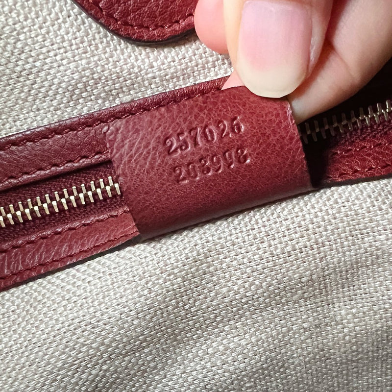 Gucci Cinnamon Leather Marrakech Double G Charm Shoulder Bag