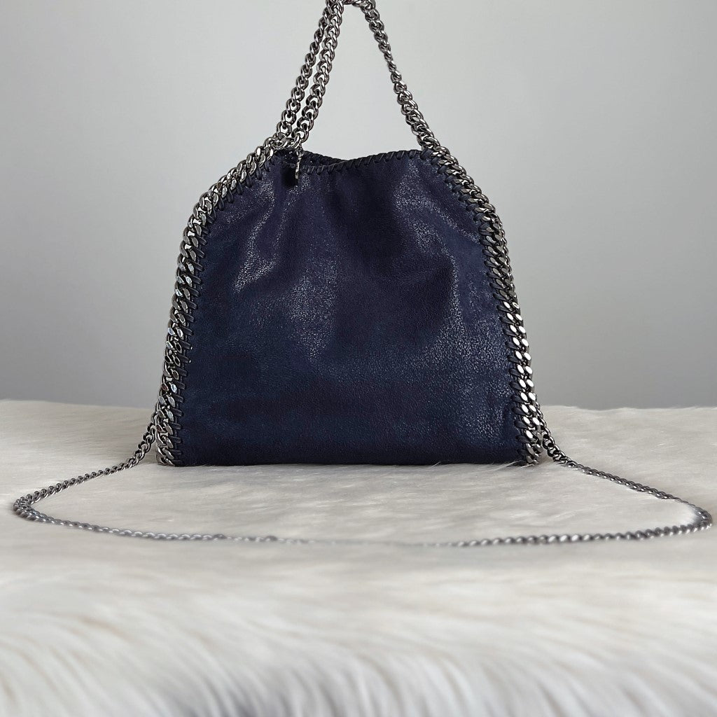 Stella Mccartney Navy Signature Mini Falabella Shoulder Bag Excellent