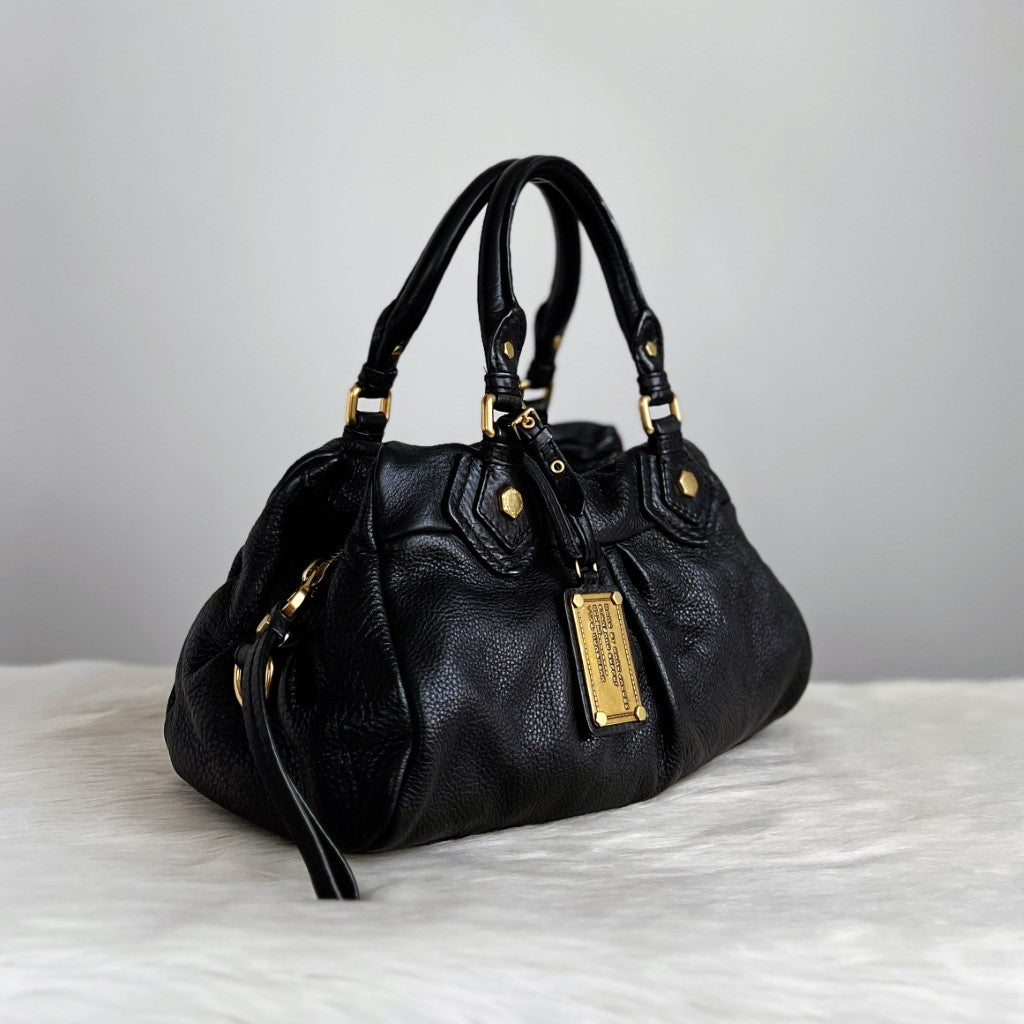 Marc Jacobs Black Leather Classic Q 2 Way Shoulder Bag