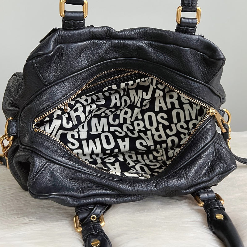 Marc Jacobs Black Leather Classic Q 2 Way Shoulder Bag